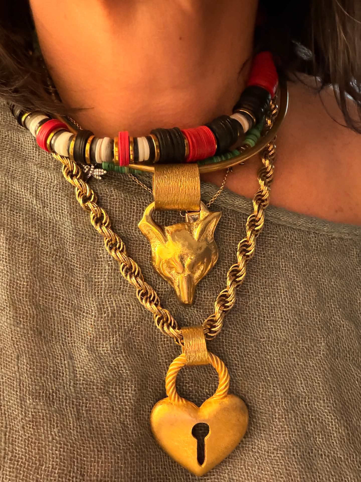 Mini Fox Medallion Necklace