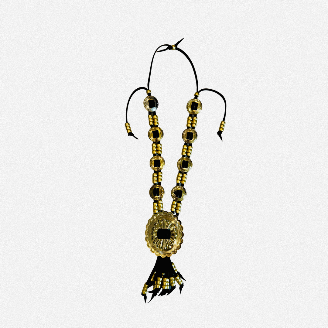 Black concho necklace