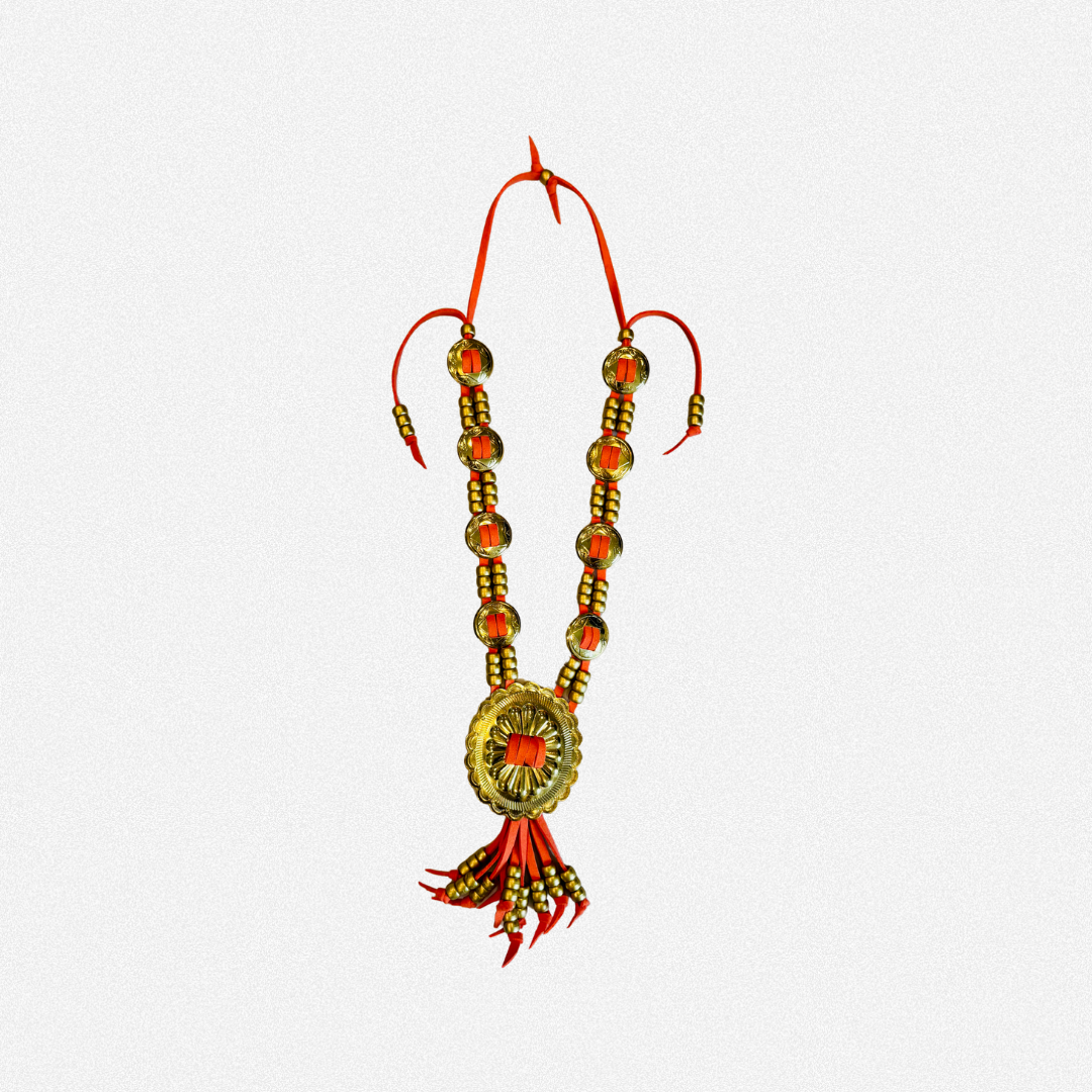 Orange concho necklace