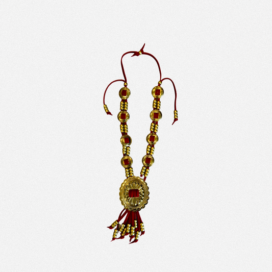 Purple concho necklace