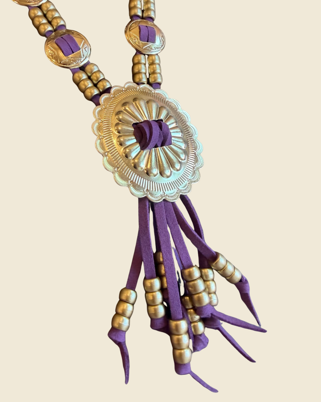 Purple Concho Necklace