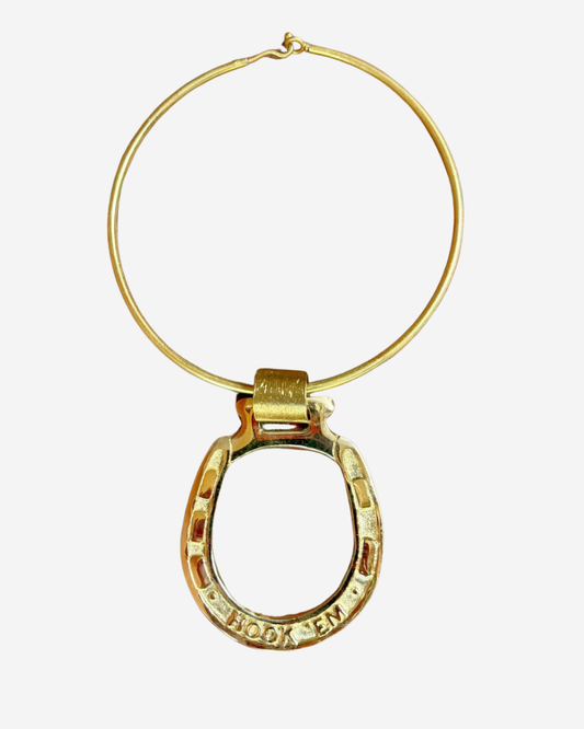Texas Horseshoe Necklace on Chain