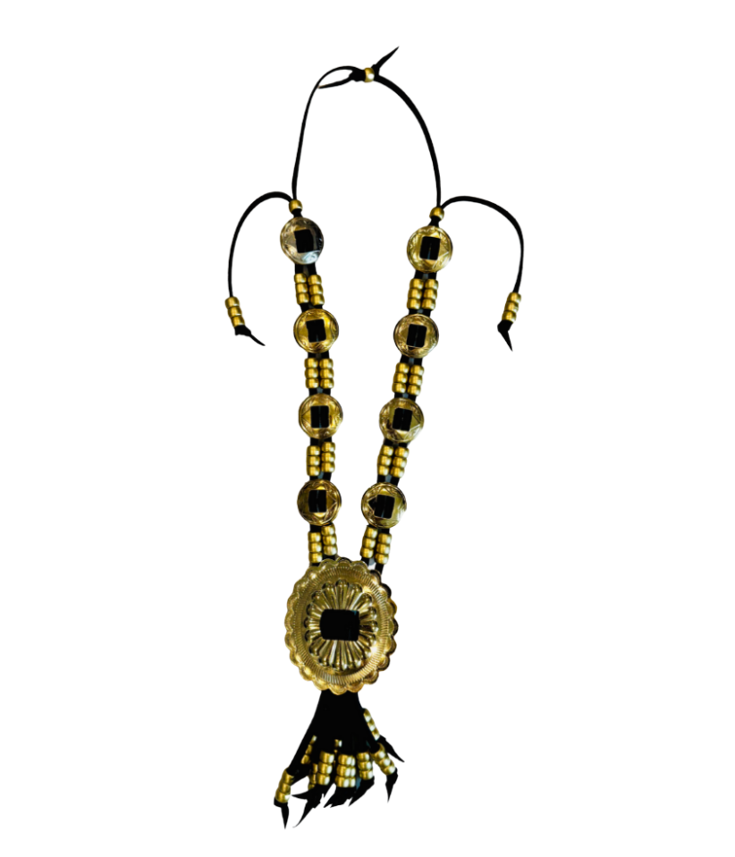Black concho necklace
