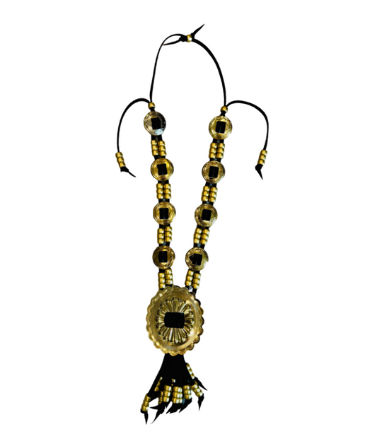 Black concho necklace