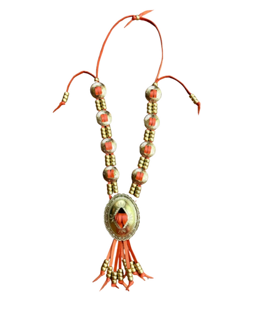 Orange concho necklace