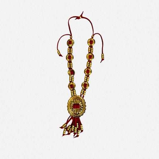 Red concho necklace